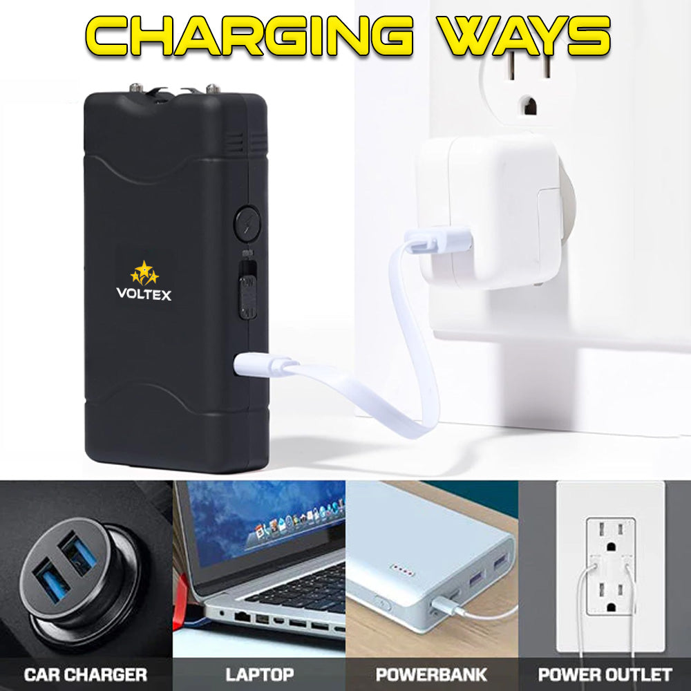 ️💥 2025 Big Sale 70% OFF ️🔥 VOLTEX MaxZap 25,000,000 🔦 2-in-1 Stun Gxn With LED Flashlight ⚡ Smart Defense - Stay Safe