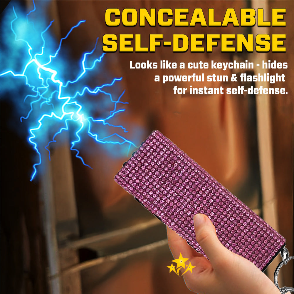 🛡️ 2025 Limited VORTAC V99 Stun & Flashlight Bling Keychain