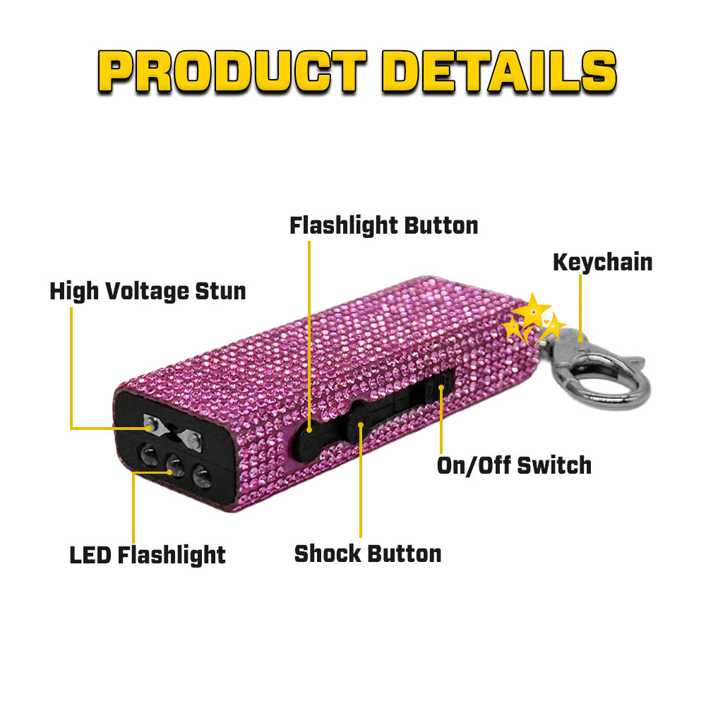 🛡️ 2025 Limited VORTAC V99 Stun & Flashlight Bling Keychain