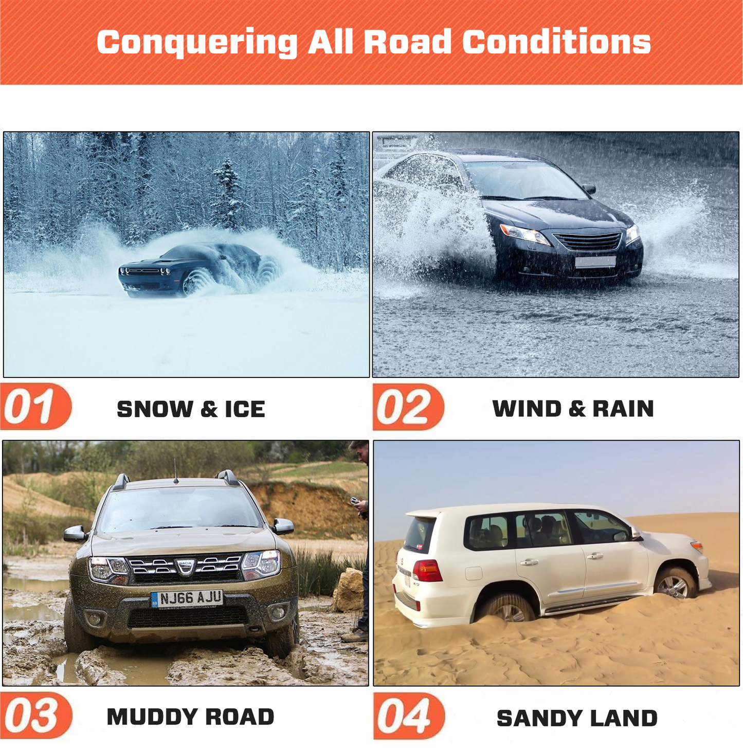 đPre-Christmas Sale 70% OFFđ„2025 Upgraded SUPTRUCKâą SnowTrax Tire Chains (10PCs/Box)