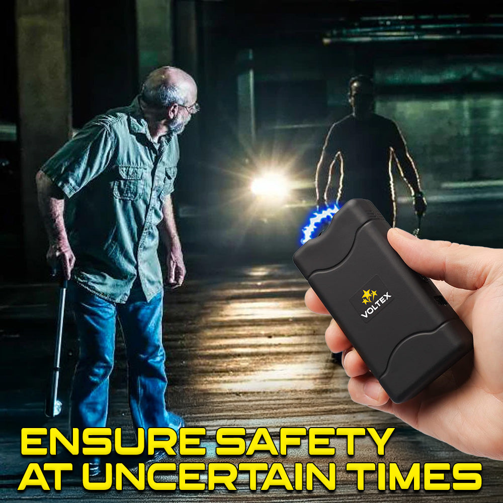 ️💥 2025 Big Sale 70% OFF ️🔥 VOLTEX MaxZap 25,000,000 🔦 2-in-1 Stun Gxn With LED Flashlight ⚡ Smart Defense - Stay Safe