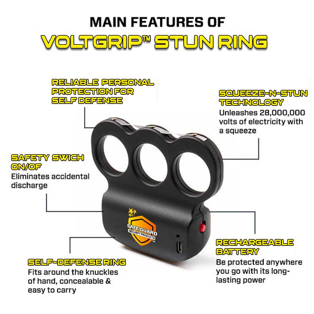 ️💥 2025 Hot Sale 70% OFF ️🔥 VOLTGRIP™ Extreme 50,000,000 Knuckle Stun Ring ⚡ Smart Defense - Stay Safe