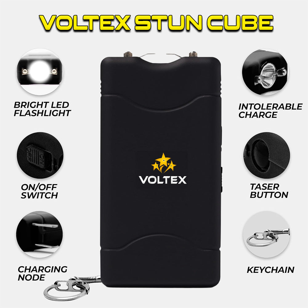 ️💥 2025 Mega Sale 70% OFF ️🔥 VOLTEX MaxZap 25,000,000 Volts 🔦 2-in-1 Stun Cube With LED Flashlight ⚡ High Tech - Smart Defend
