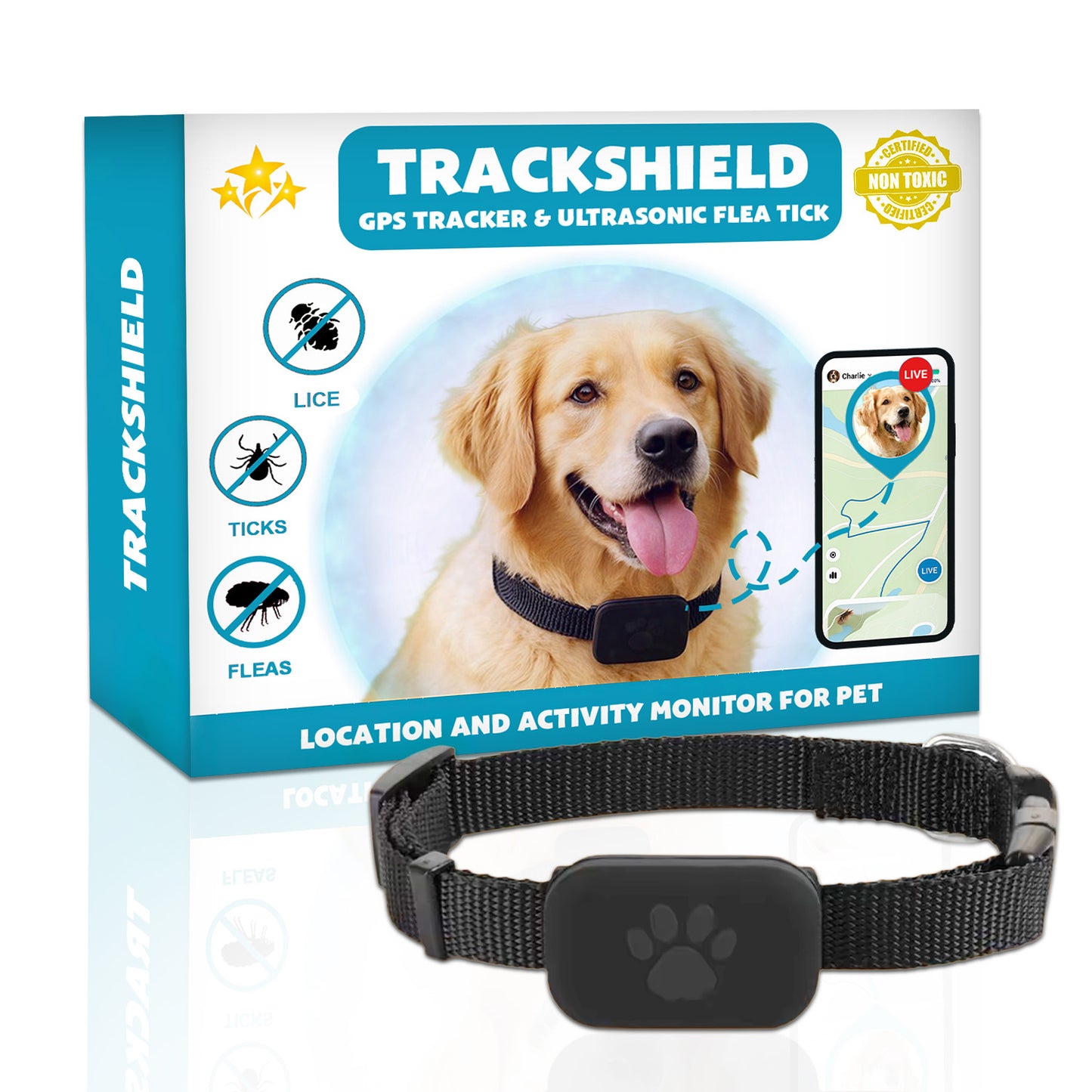 🎉 2025 Hot Sale 70% OFF ️⏳ PetCare™ TrackShield GPS Collar with Ultrasonic Flea & Tick Repellent