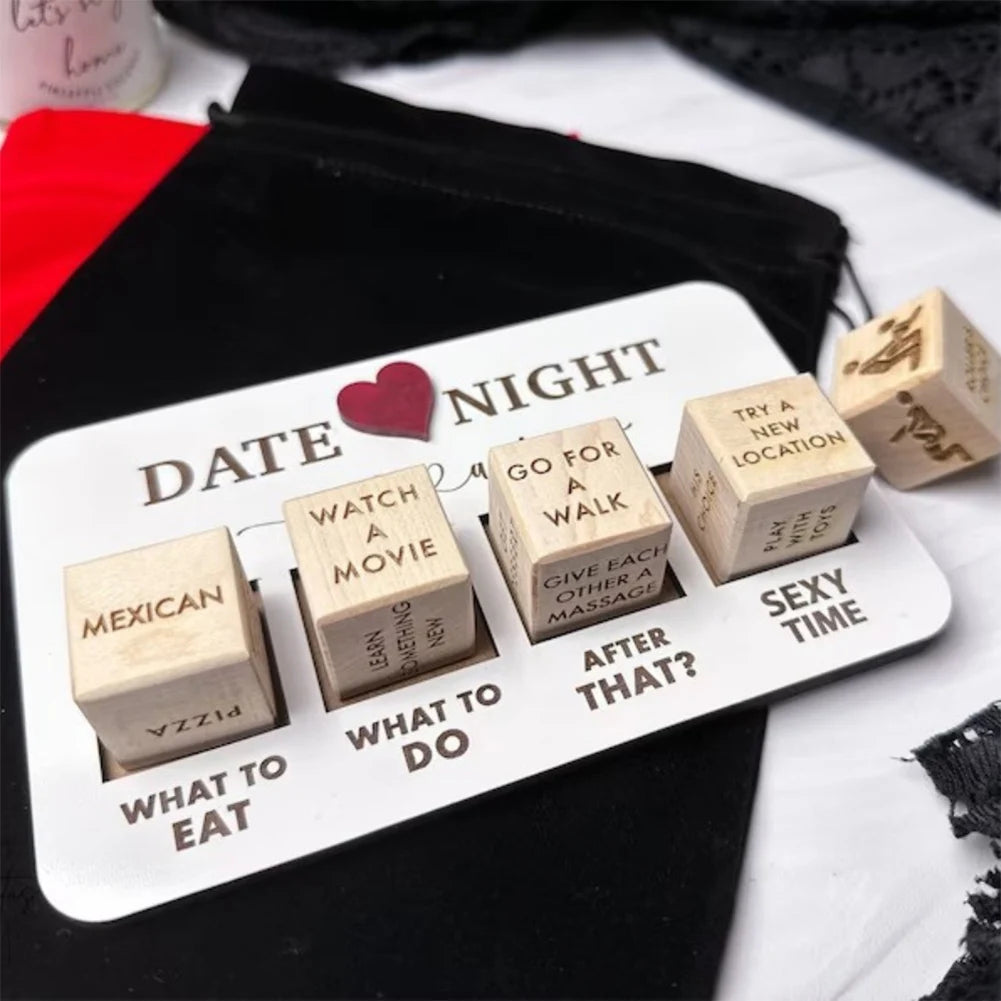 🎲 Romantic Date Night Dice Game 💕 Fun 5 Dice Set For Couples