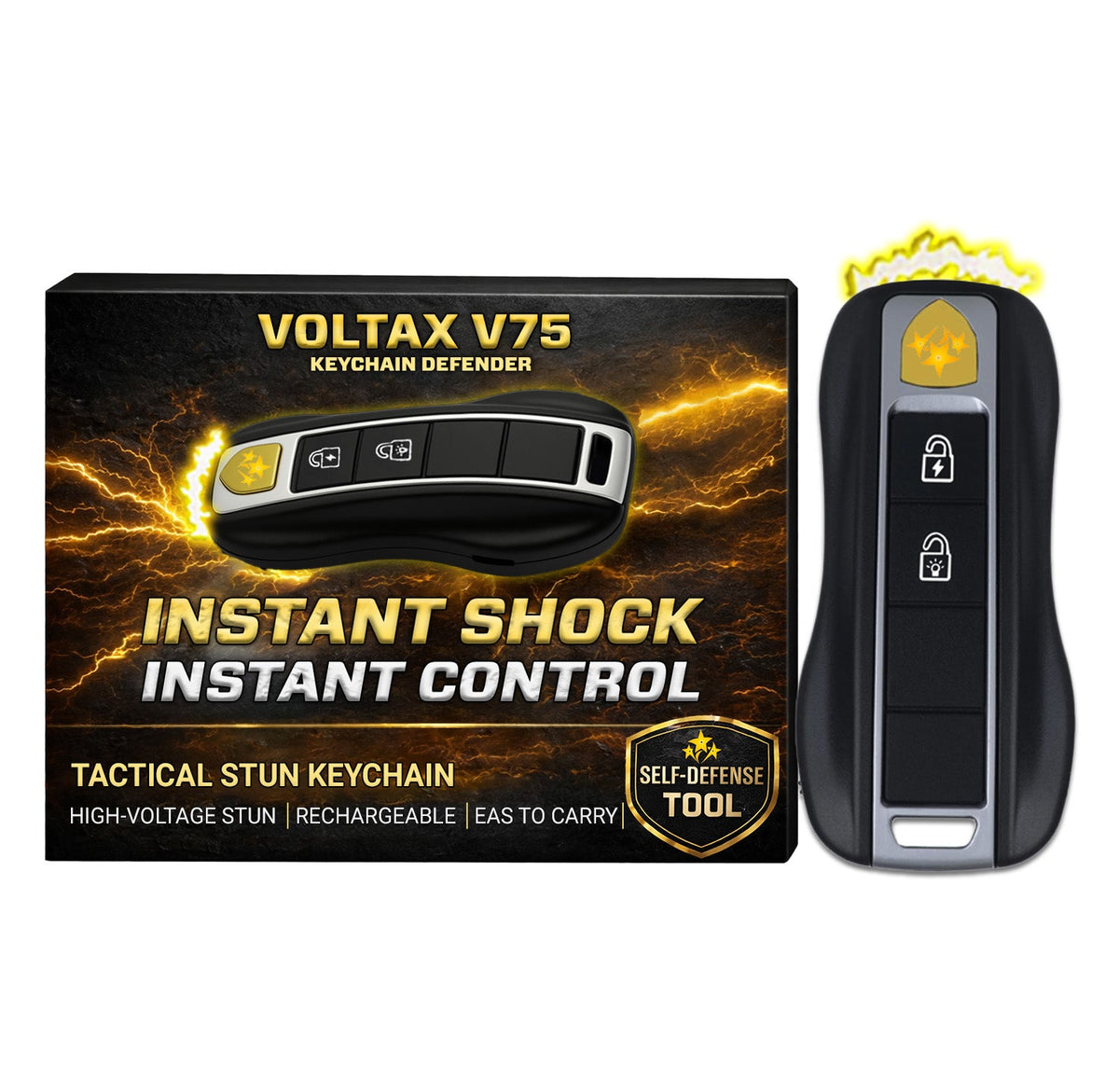 💥 2026 Christmas Sale 75% OFF ️🔦 SUPTRUCK™ Voltax V75 Stun Car Keychain ⚡