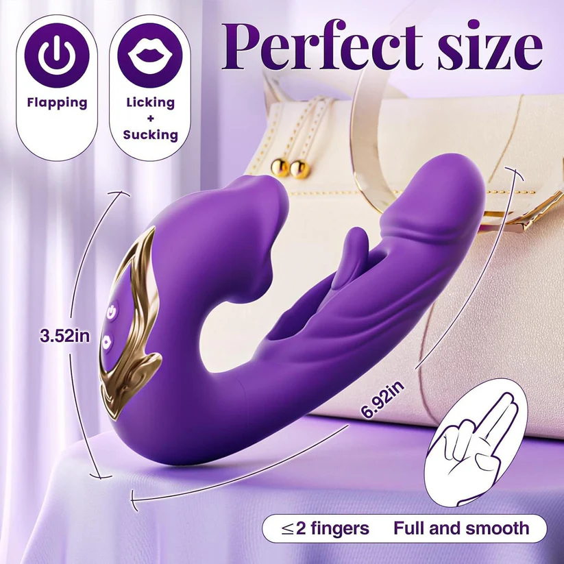 🔥 Hot Deal 70% OFF 💋 2026 Upgraded Luvora™ 4-in-1 Flapping & Licking Vibrator