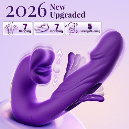 🔥 Hot Deal 70% OFF 💋 2026 Upgraded Luvora™ 4-in-1 Flapping & Licking Vibrator