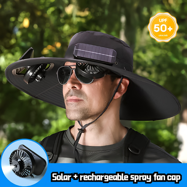 🔥 2026 Summer Sale 70% OFF 💥 New Ultra-Wide Brim Solar Mist Fan Hat ✨