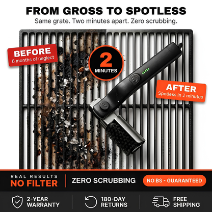🎯 2026 Summer Sale 70% OFF 🔥 Grill Master Pro Electric Brush ⚡ Clean Any Grill in 5 Minutes