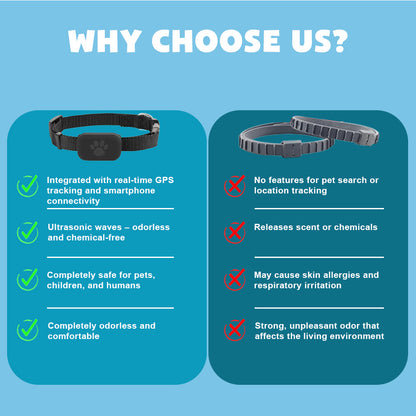 🎉 2025 Hot Sale 70% OFF ️⏳ PetCare™ TrackShield GPS Collar with Ultrasonic Flea & Tick Repellent