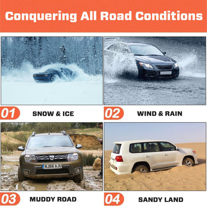 🎉 2025 Pre-Holiday Sale 70% ️🔥 SUPTRUCK™ Anti-Slip Snow Tire Zip Straps For Vehicles (10Pcs/Box)