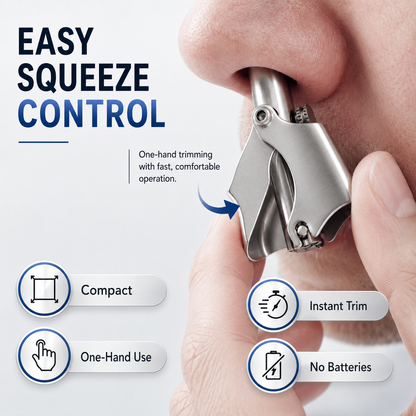 👃 LIMITED DEAL 70% OFF 💥 Manual Ear & Nose Hair Trimmer – Waterproof Stainless Steel, No Battery Needed