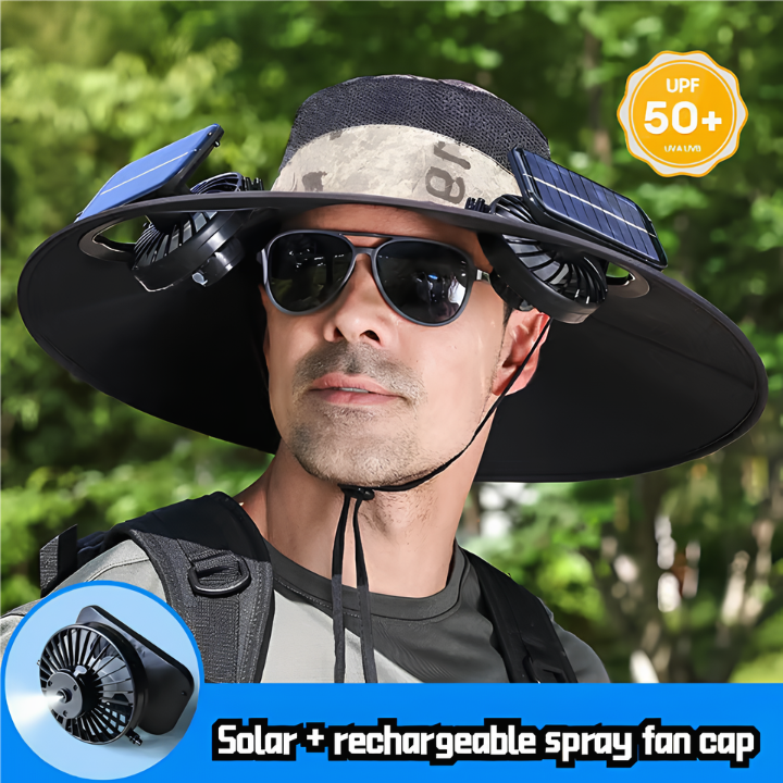 🔥 2026 Summer Sale 70% OFF 💥 New Ultra-Wide Brim Solar Mist Fan Hat ✨