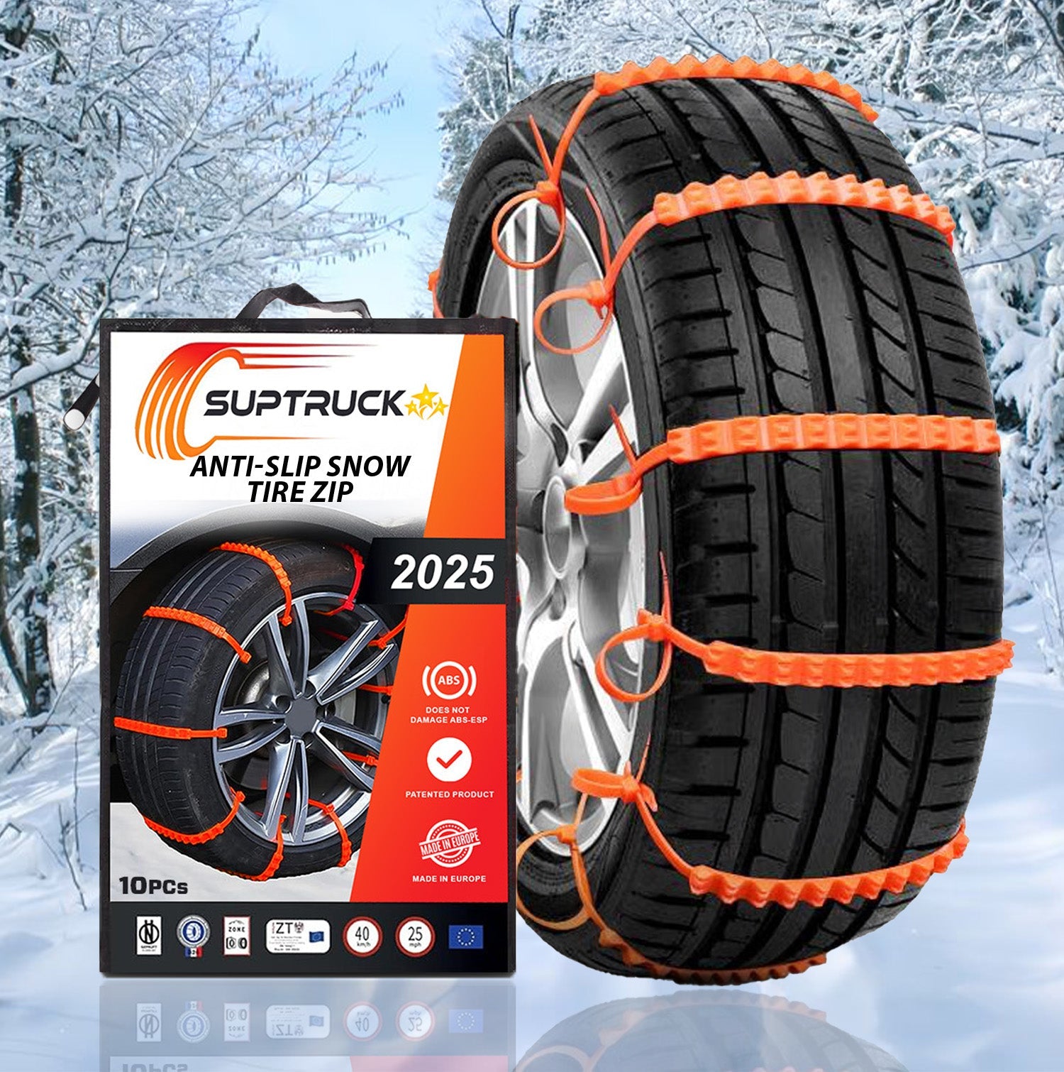 🎉 2025 Pre-Holiday Sale 70% ️🔥 SUPTRUCK™ Anti-Slip Snow Tire Zip Strap ...