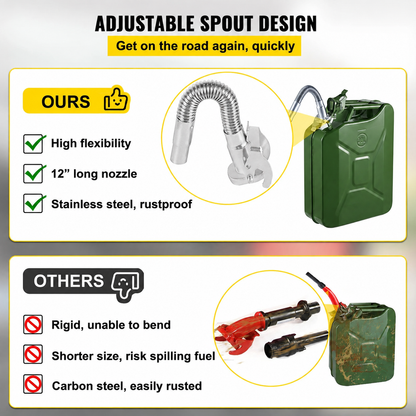 49% OFF ✨ Lifetime Rust-Proof Fuel Flow: Upgrade to Military-Grade Stainless Steel Fuel Can Spout NOW! 🔥