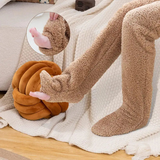 🎄 Early Christmas Sale 49% OFF 🔥 Ultra-Cozy Fluffy Thigh-High Socks