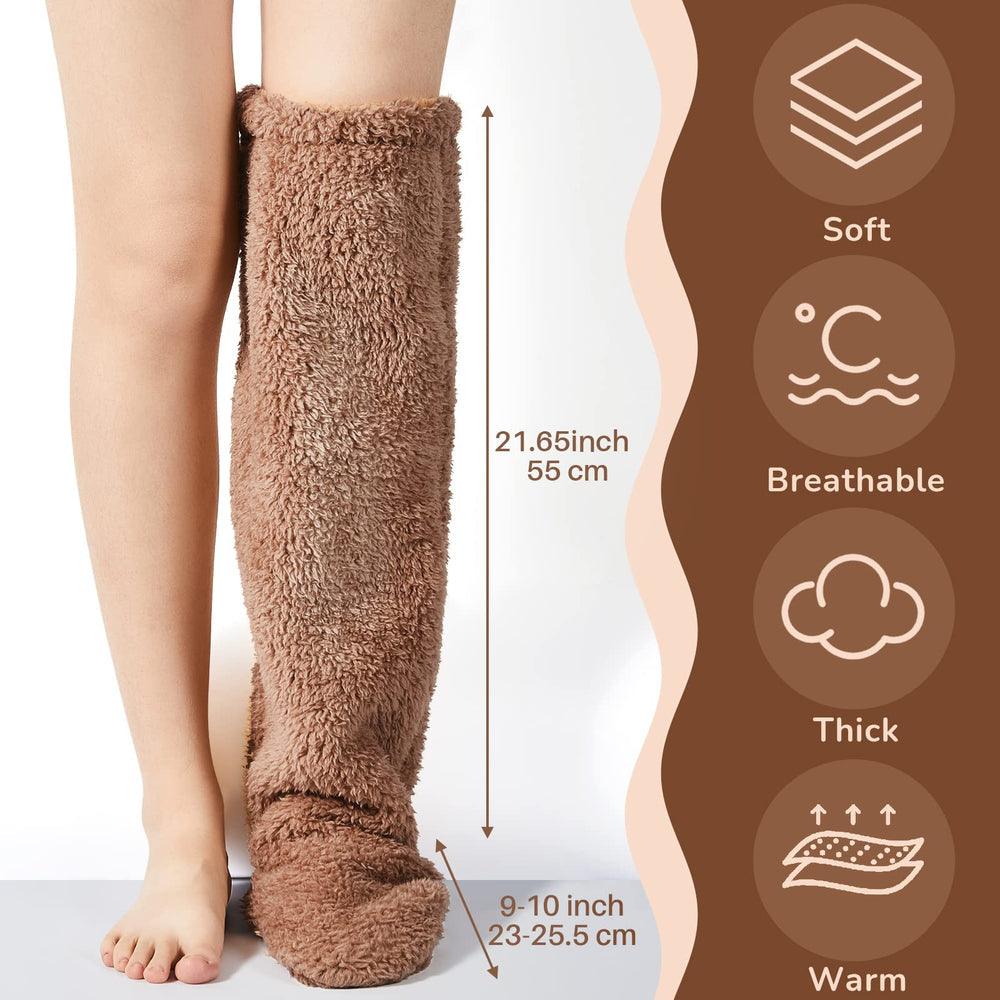 🎄 Early Christmas Sale 49% OFF 🔥 Ultra-Cozy Fluffy Thigh-High Socks