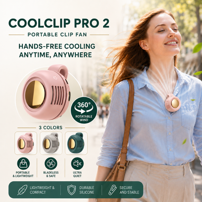 🎯 2026 Summer Sale 70% OFF 🔥 CoolClip Pro 2 ✨ Hands-Free Portable Fan